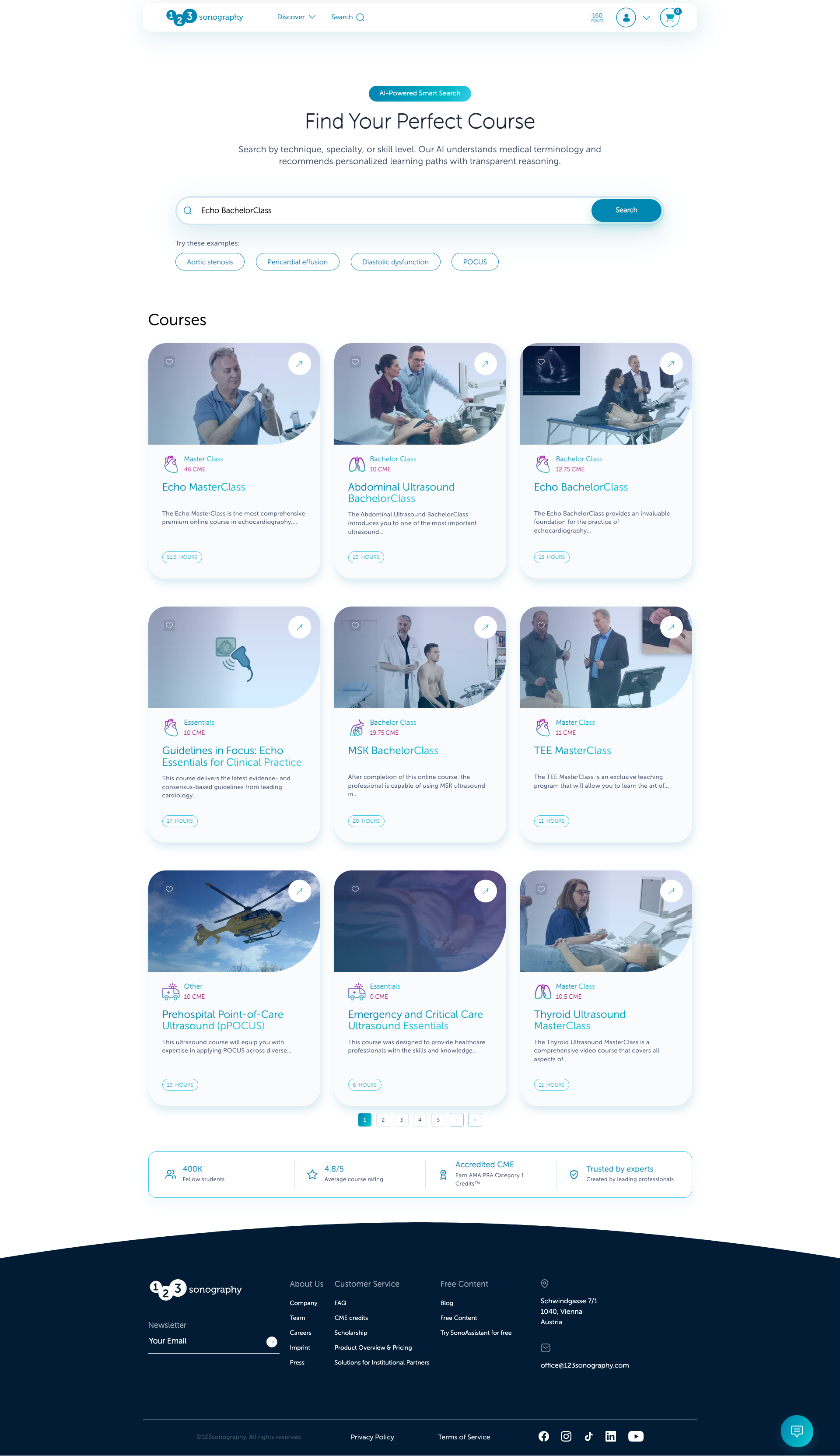 Smart Search entry screen with a learning-goal search and suggested topics