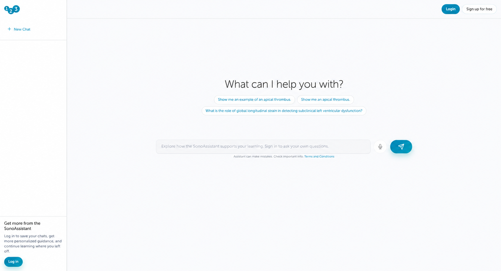 Anonymized Guest welcome screen with example learning prompts and sign-in controls